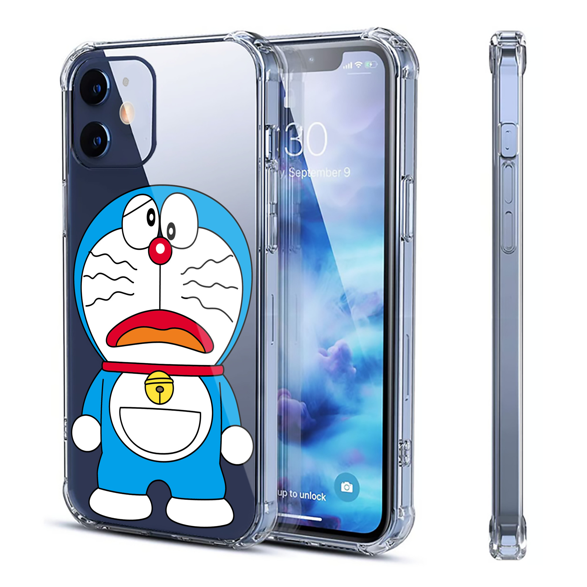 （画像用） ドラえもん Doraemon 【iPhone 12シリーズ対応】透明スマホケース（クリアソフトケース）